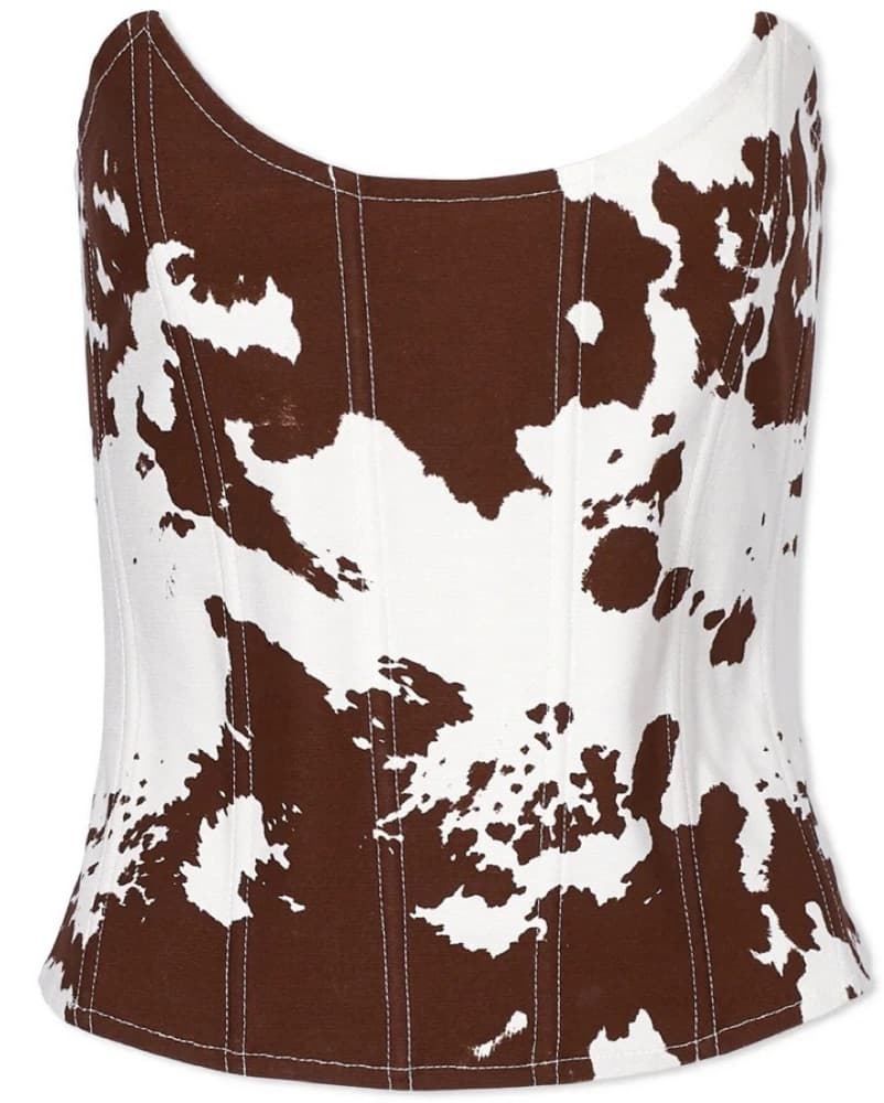 Miaou Cow Print Corset Top  - Image 4
