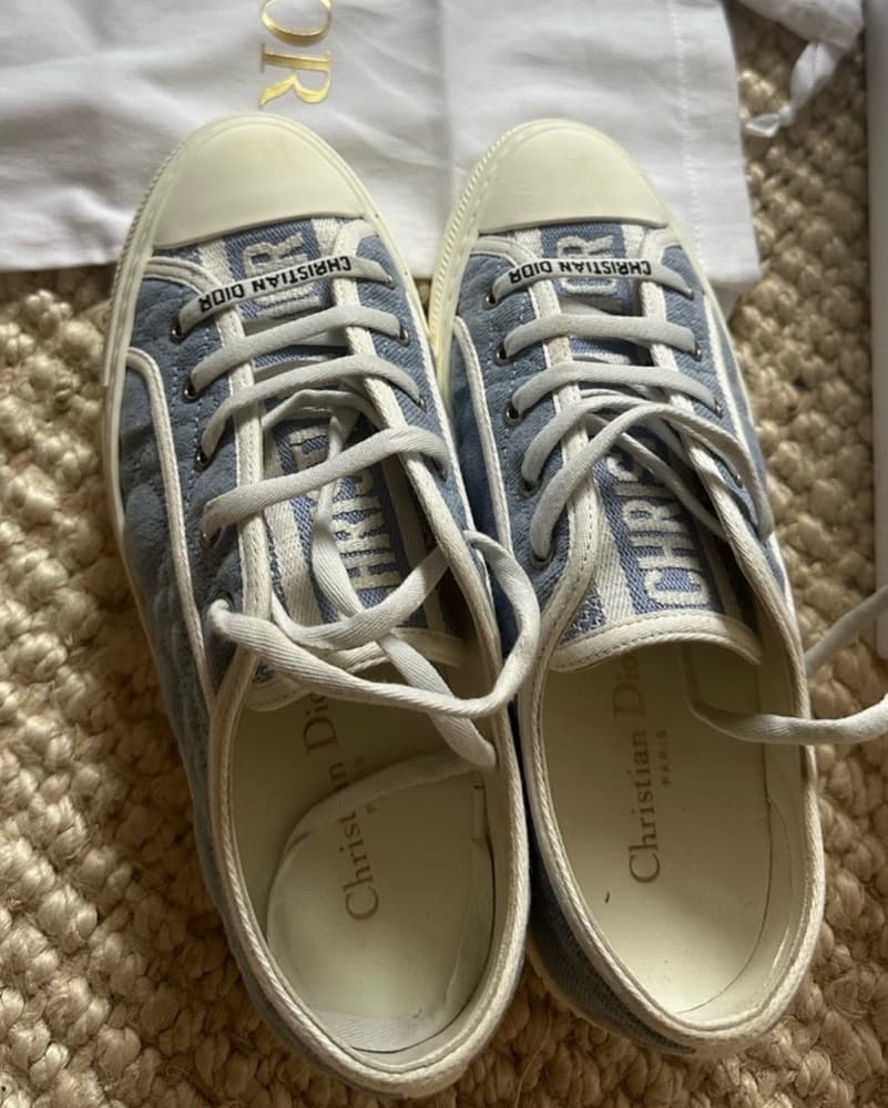 Dior Low Top Converse Blue  - Image 3