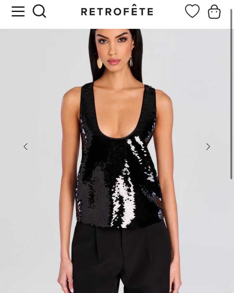 Retrofete Mandy Sequin Top - Image 3
