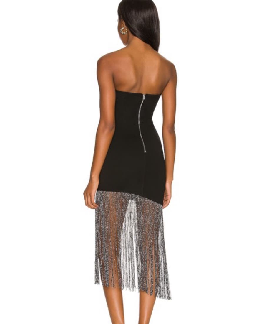 Cleo Strapless Dress In Black  - Image 2