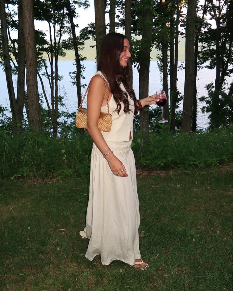 Mango Cream Maxi Skirt - Image 2