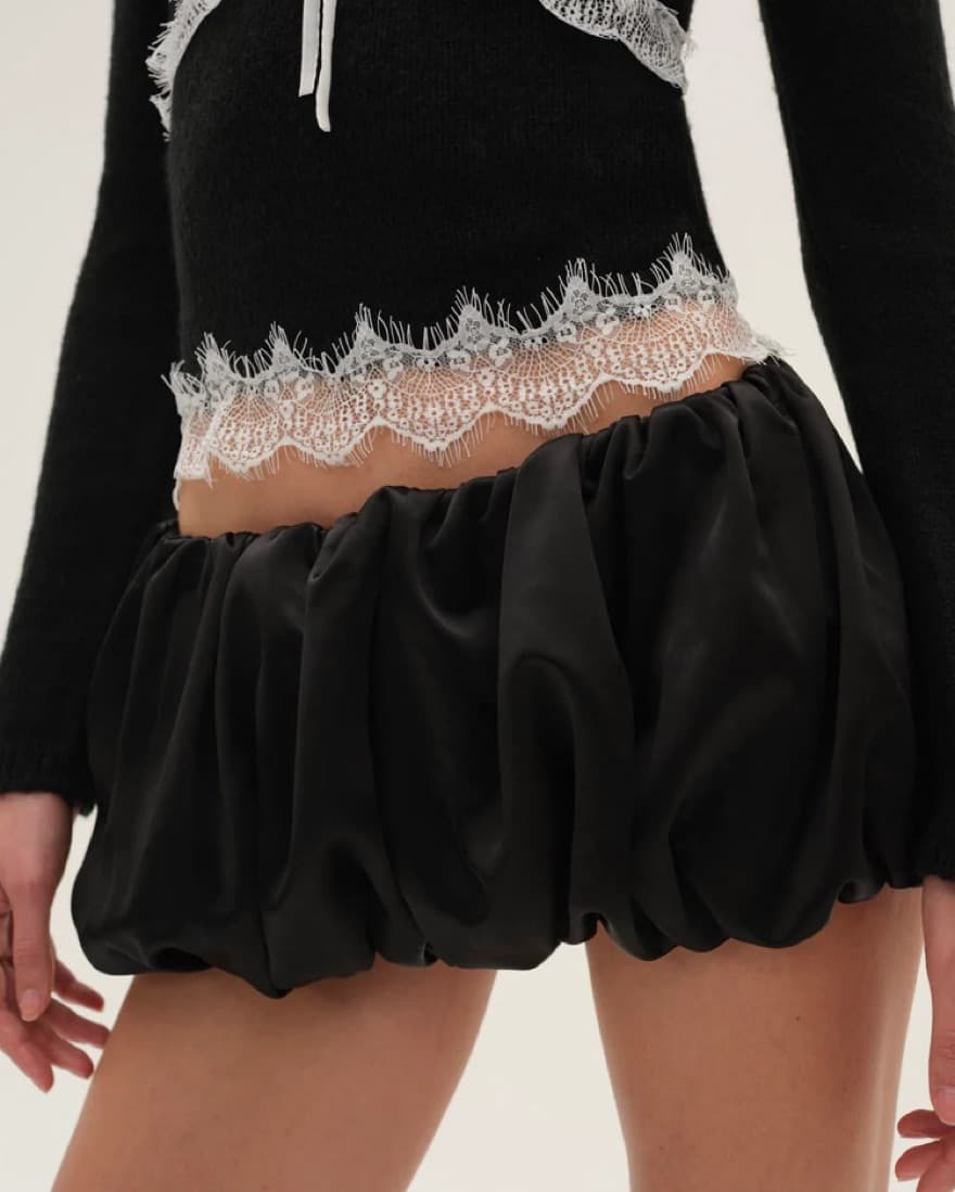 Bubble Hem Mini Skirt  - Image 3