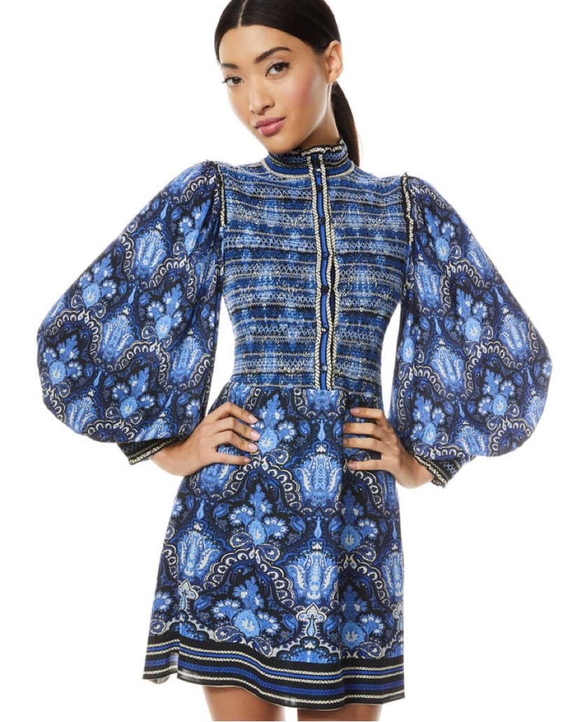 Alice And Olivia Elvira Smocked Mini - Image 2