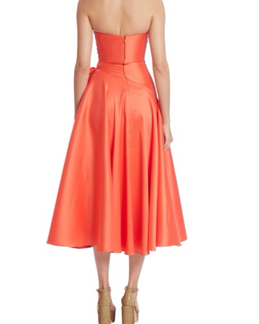Strapless Ruched Badgley Mischka Dress - Image 5