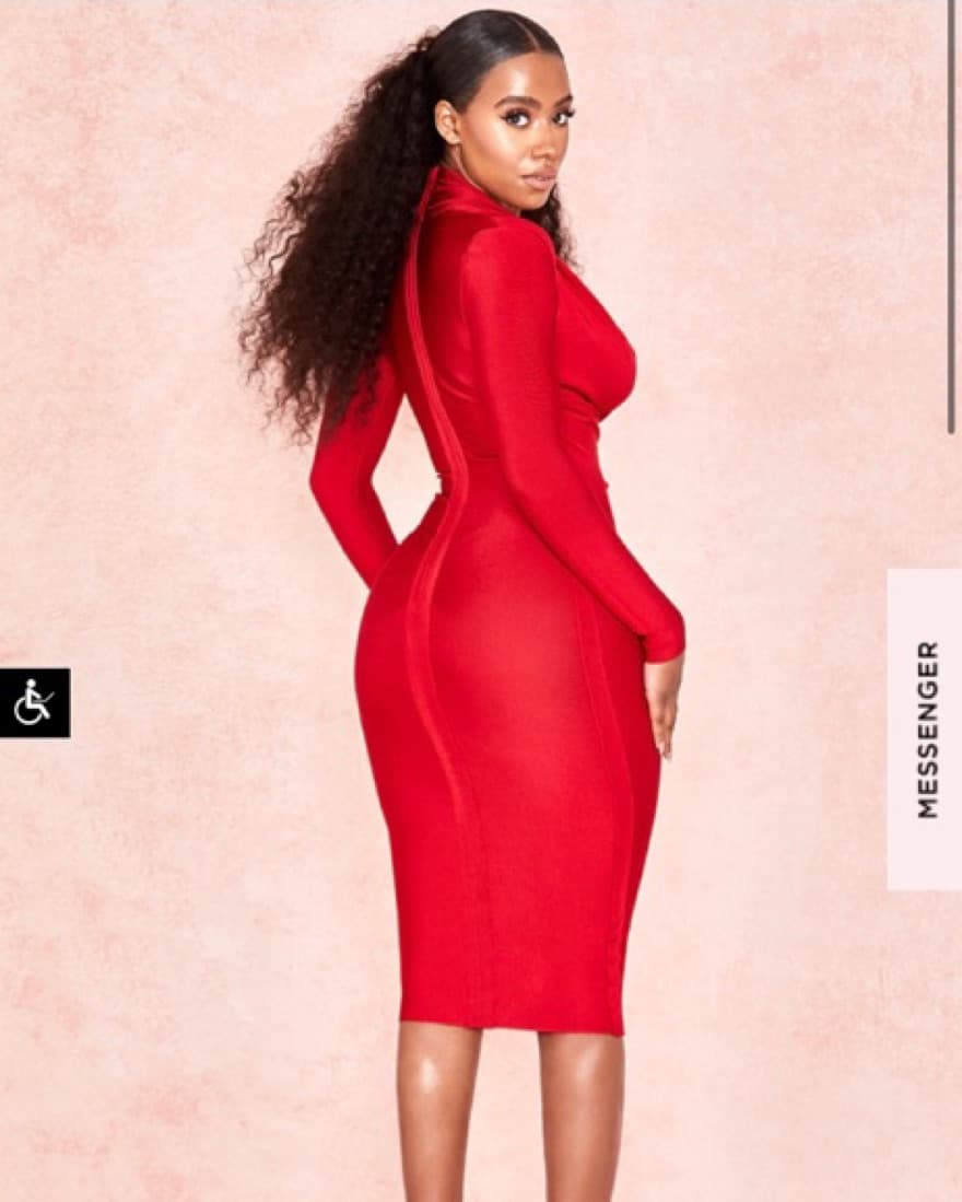Red House Of CB Bodycon Dress - Image 4