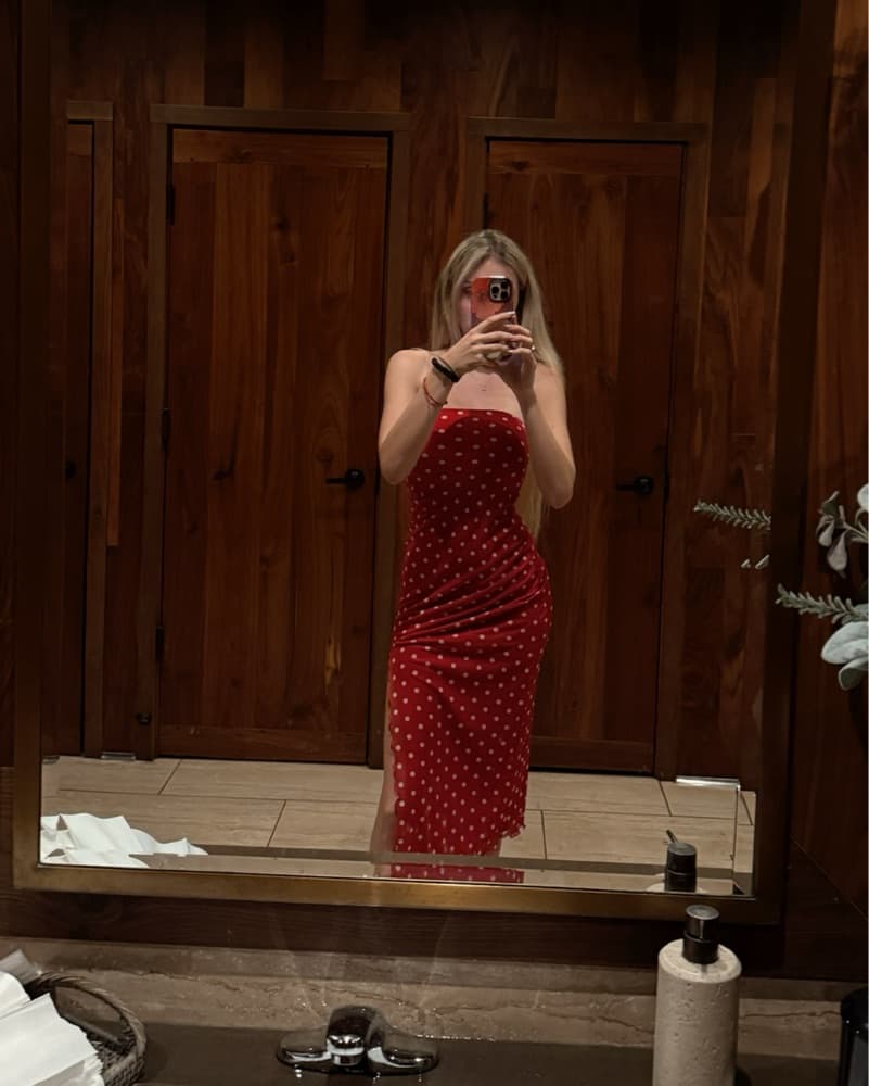 Urban Outfitters Red Polka Dot Dress - Image 3