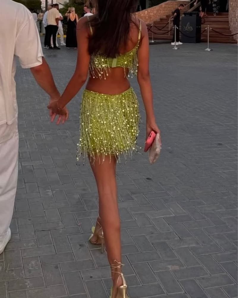 Asta Resort Yasmin Beaded Mini Skirt - Image 2