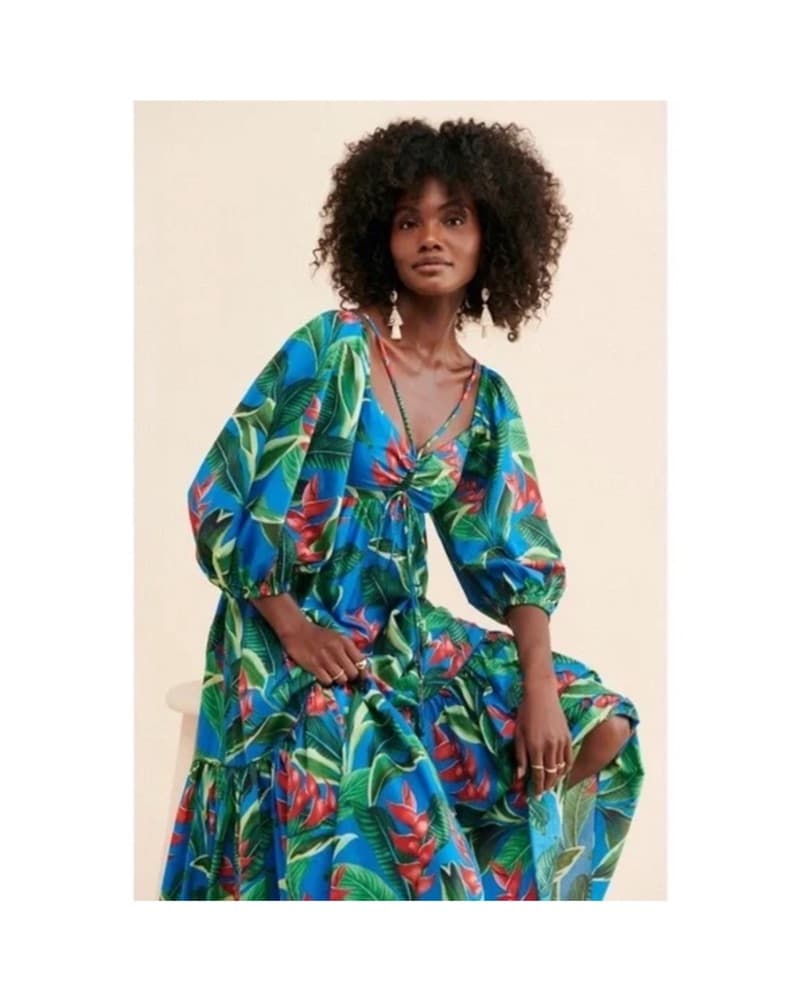Farm Rio Dream Garden Midi Dress - Image 2