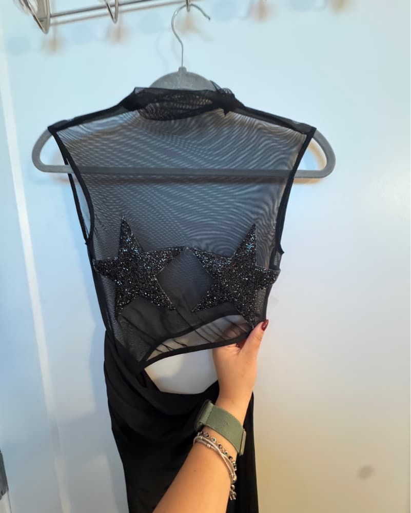 Dazzling Mesh Cutout Dress - Image 2