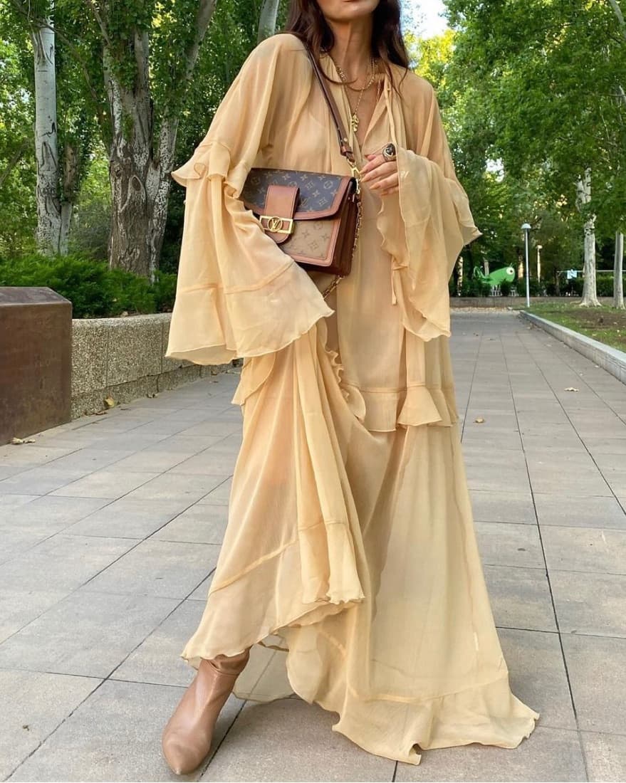 Ruffle Chiffon Maxi Dress  - Image 2