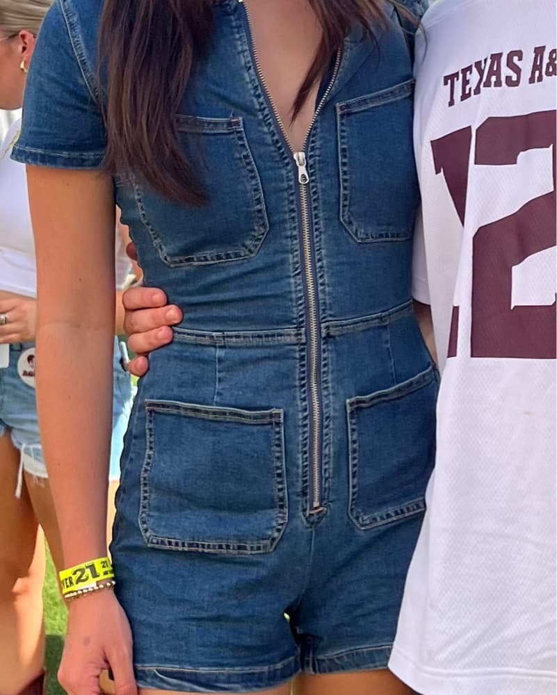 Free People Denim Romper - Image 3