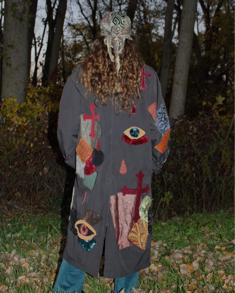 Tears Of Blood Patchwork Trench  - Image 4