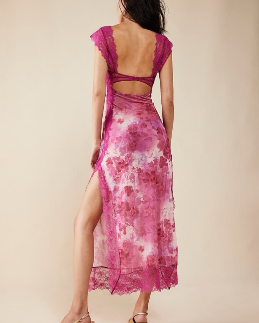 Pink Free People Suddenly Fine Maxi Slip - Image 2