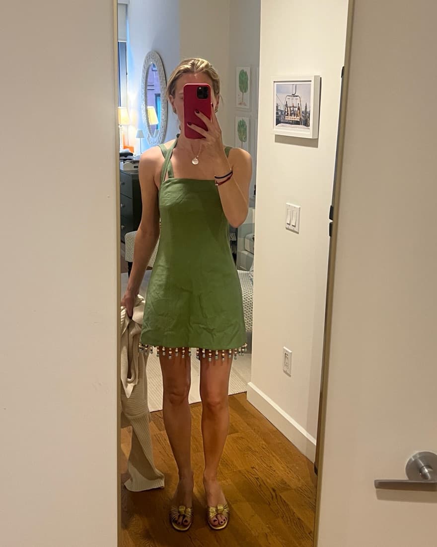 Simkhai Lora Green Mini Dress Size 0 - Image 1