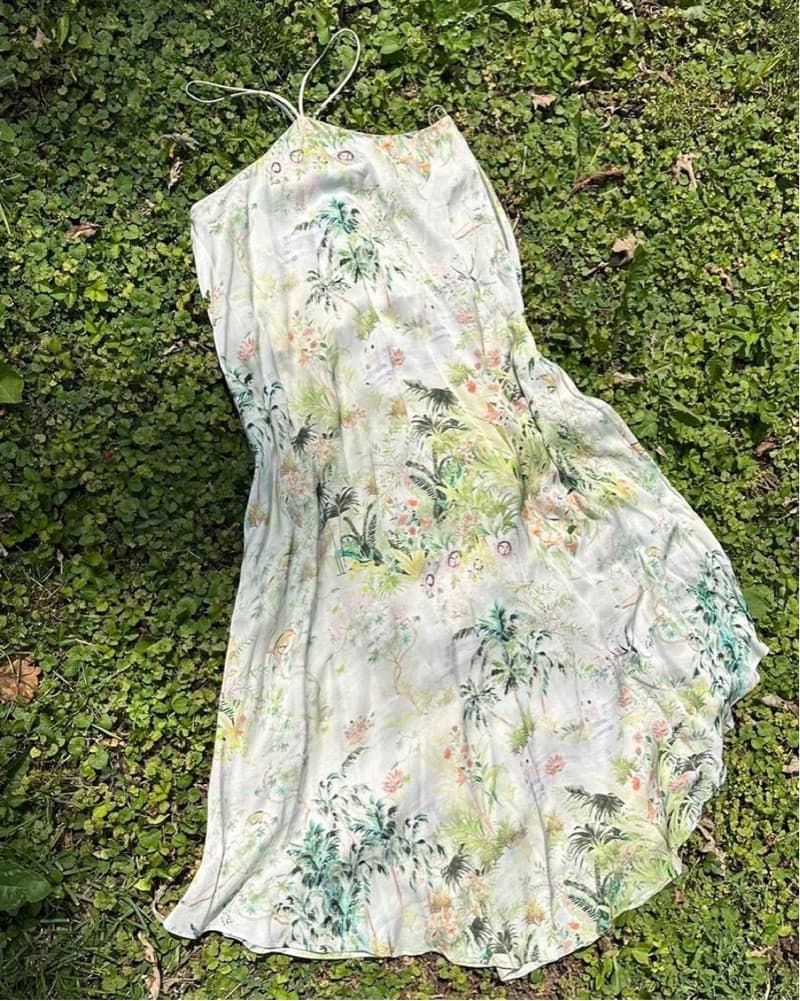 Silk Midi Dress - Image 3