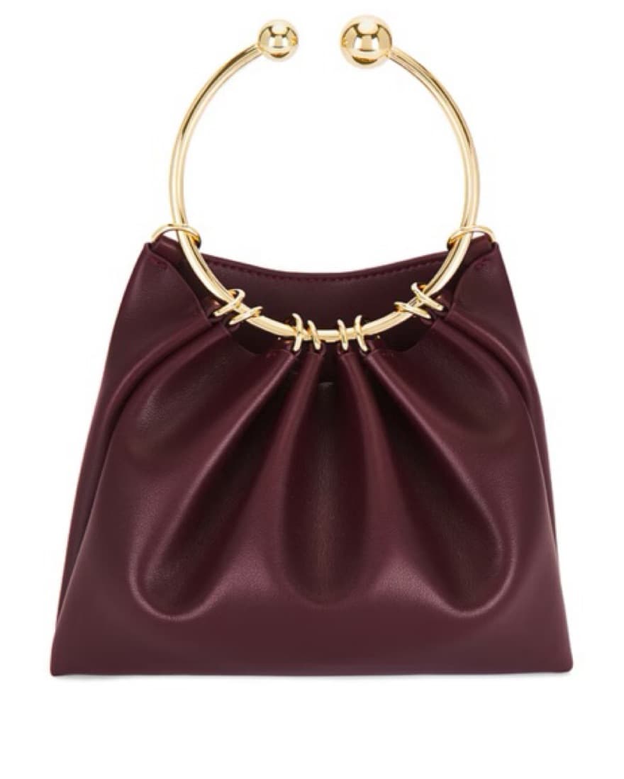 Verafied Ring Handle Bag in Burgundy - Image 1