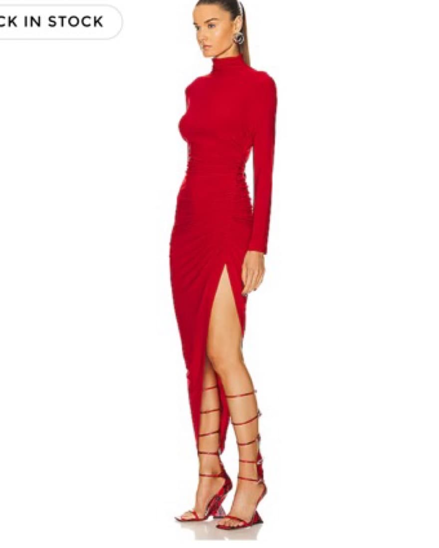 Revolve Norma Kamali red Dress - Image 3