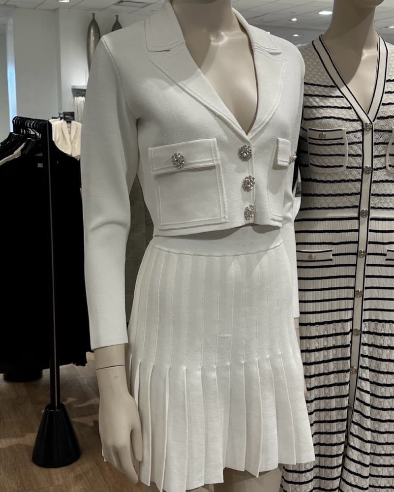 Sandro Ilna Cropped Cardigan Skirt Set - Image 2