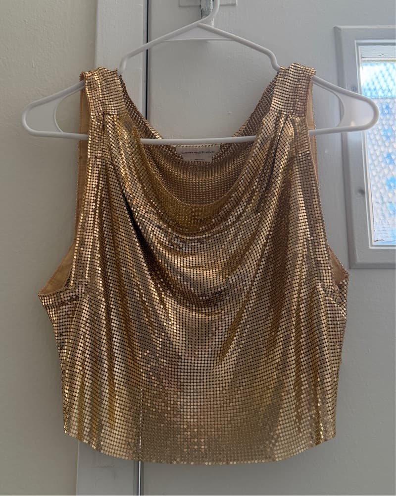 Lovers + friends Gold Sequin Top - Image 2