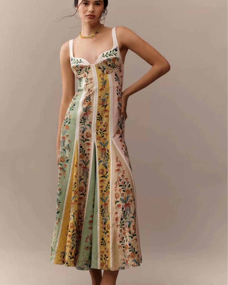 Farm Rio Floral Linen Maxi Dress - Image 1