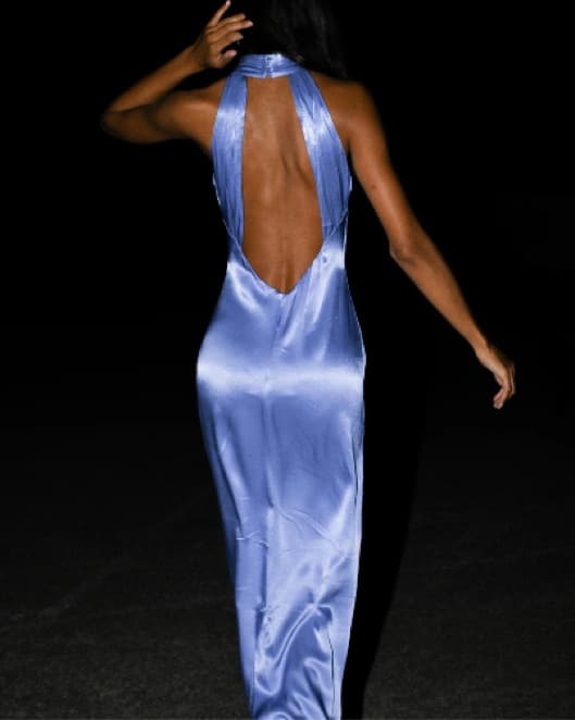 Meshki Satin Halter Dress - Image 2