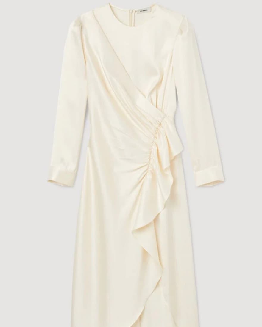 Sandro Ruffled Formal Dress - Image 4