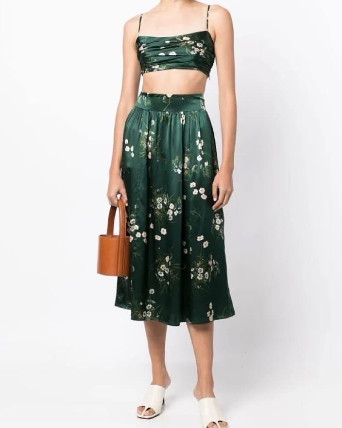 Reformation Carrie Silk Two-Piece Set - Image 2