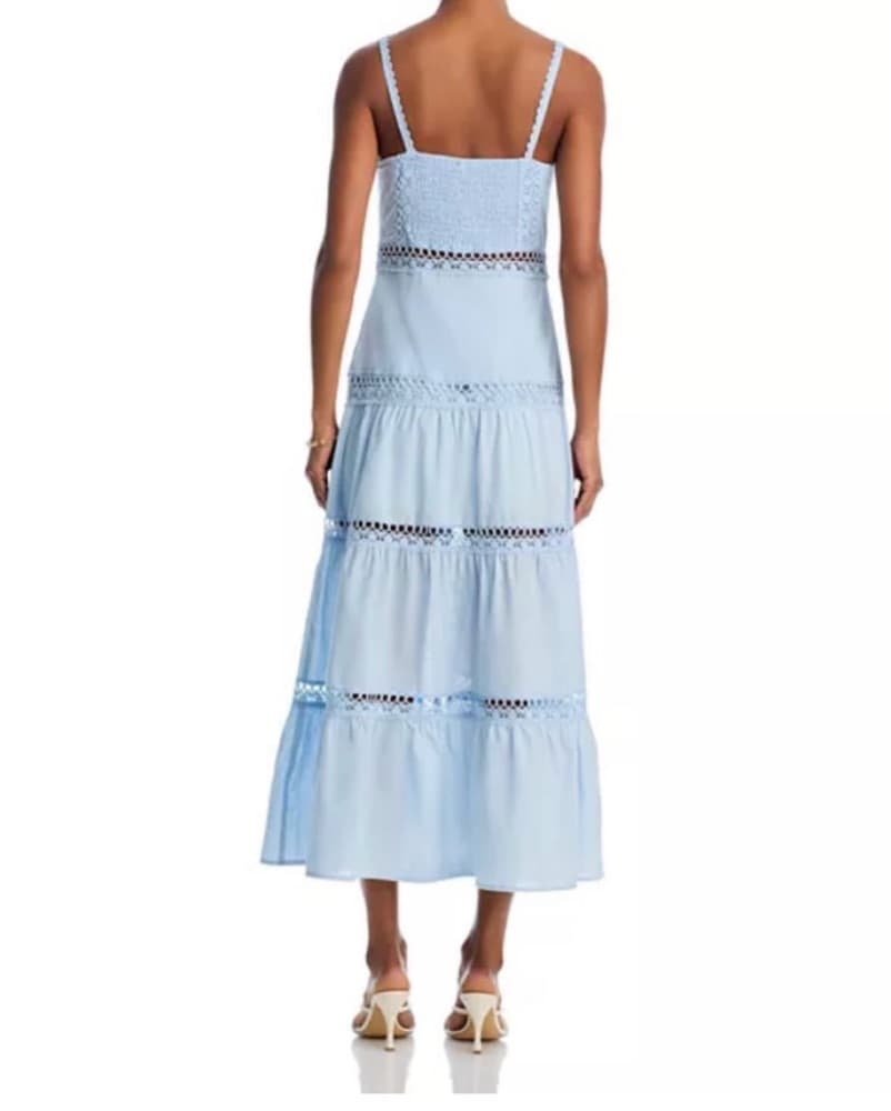 AQUA Lace Inset Midi Dress - Image 2