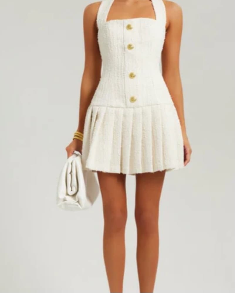 White Button Down Dress - Image 1
