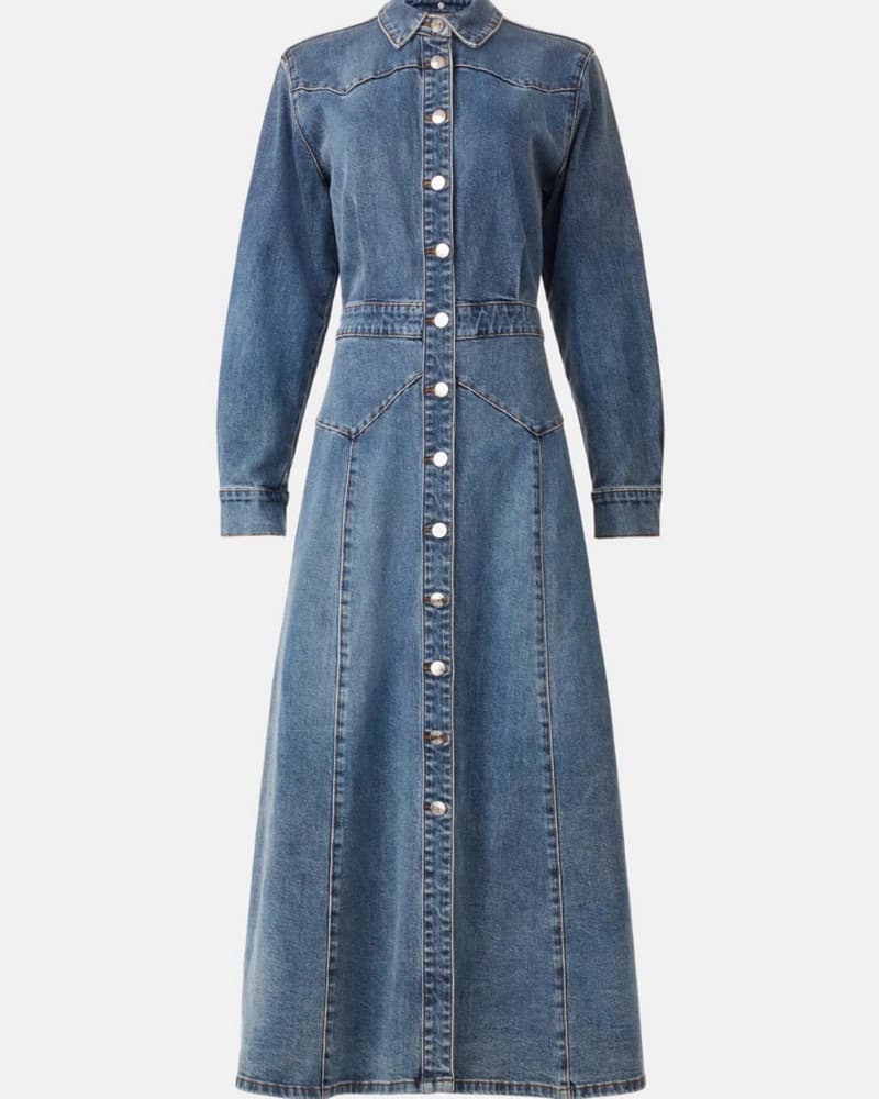 Chic Denim Midi Dress - Gestuz - Image 1