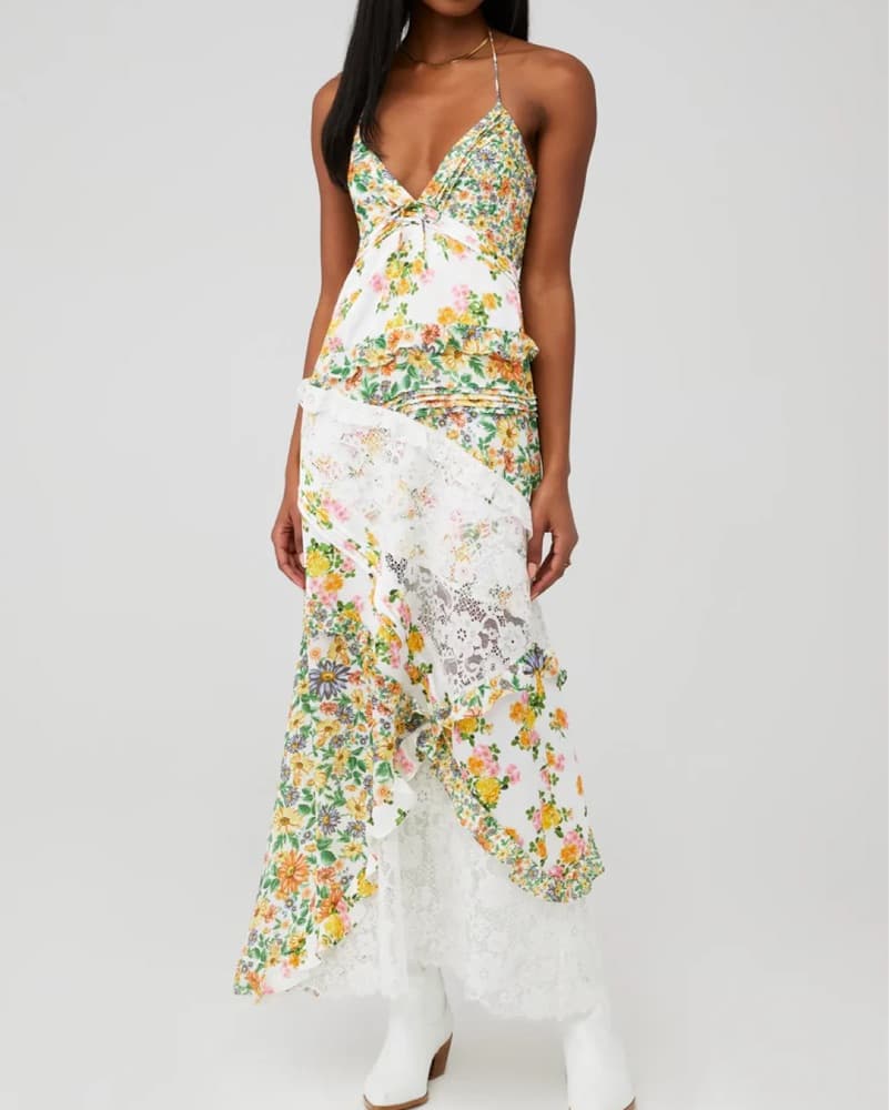 For Love And Lemons Rosalyn Maxi Dress - Image 1