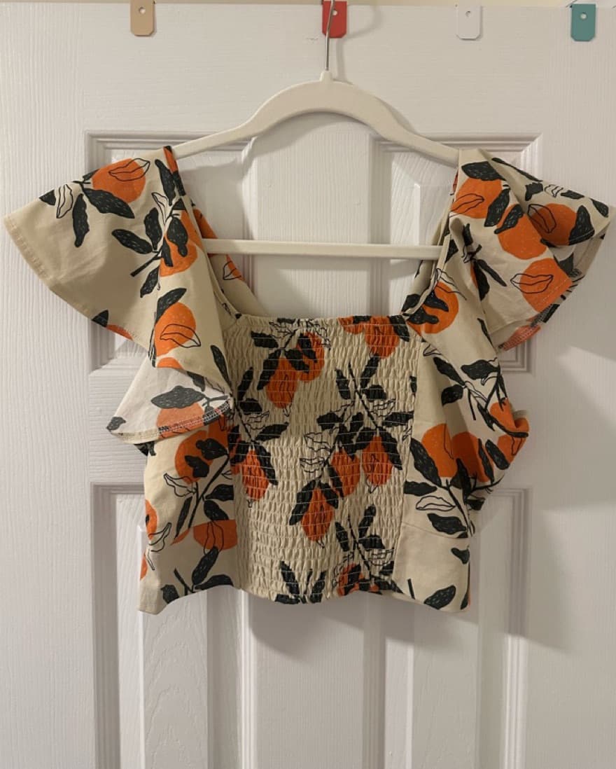 Reservation Orange Flutter Top - Image 2