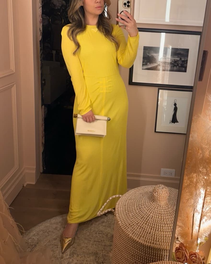 Prada Yellow Maxi Dress - Image 2