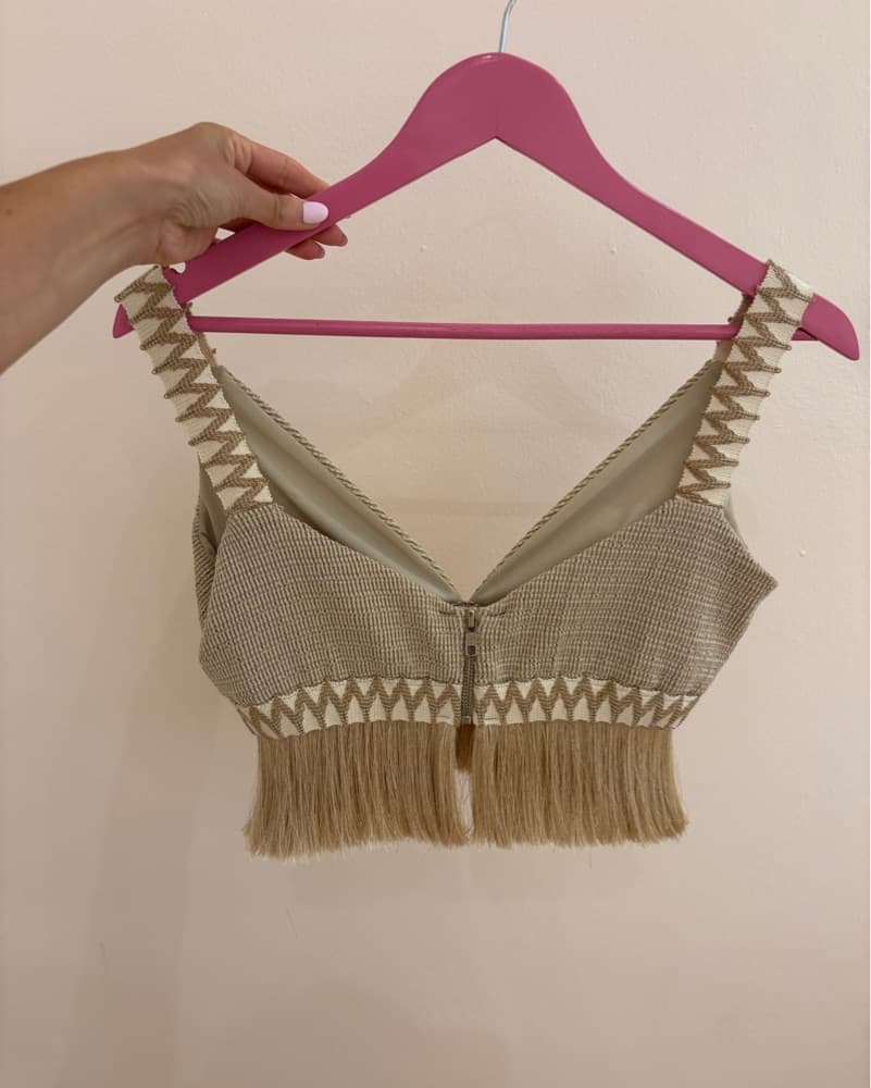 PatBO Metallic Knit Cropped Top  - Image 4