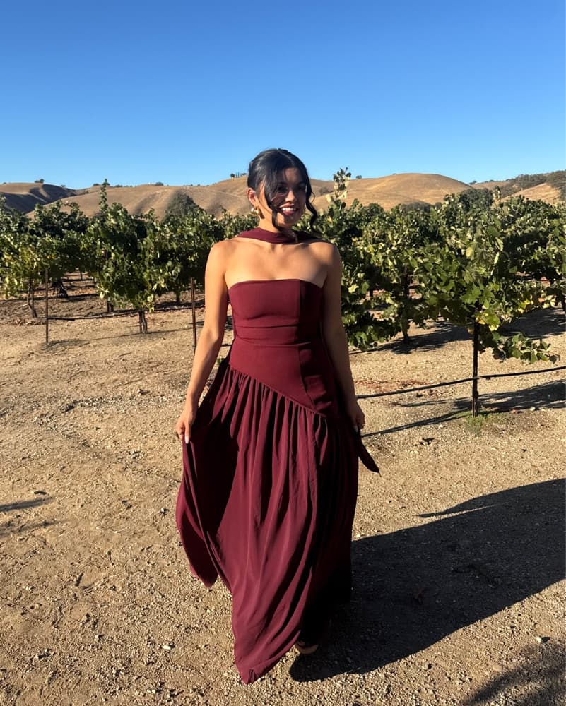 Maliyah Maxi Dress - Cherry Lacquer  - Image 2
