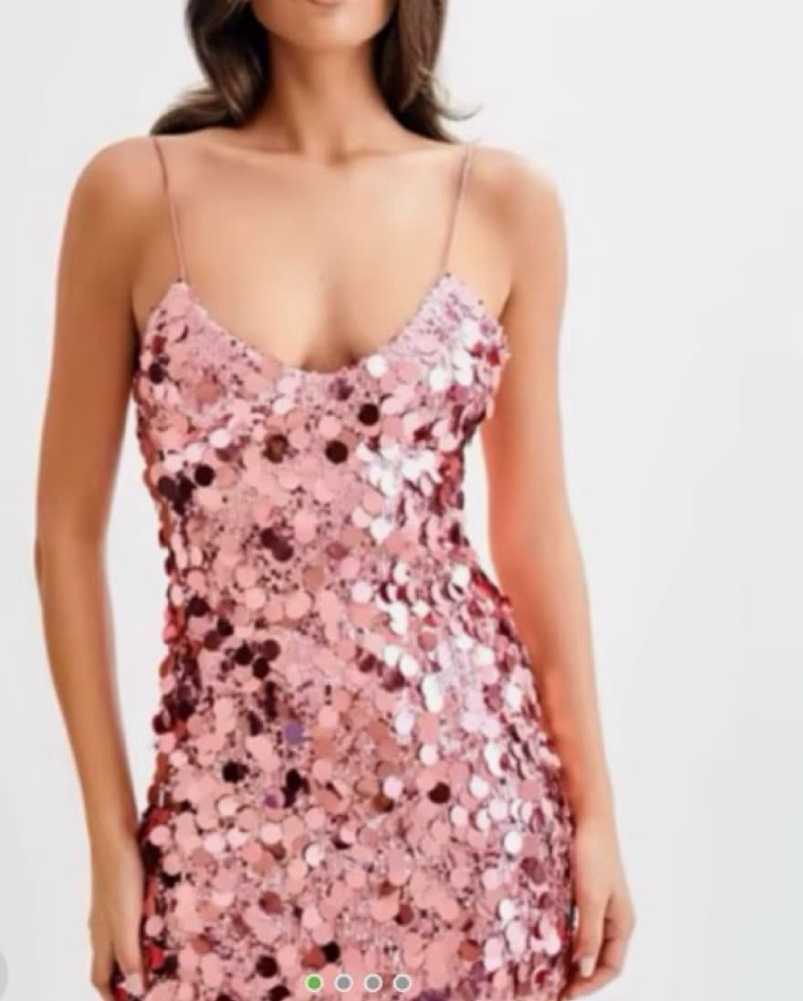 Pink Sparkle Dress M - Image 1