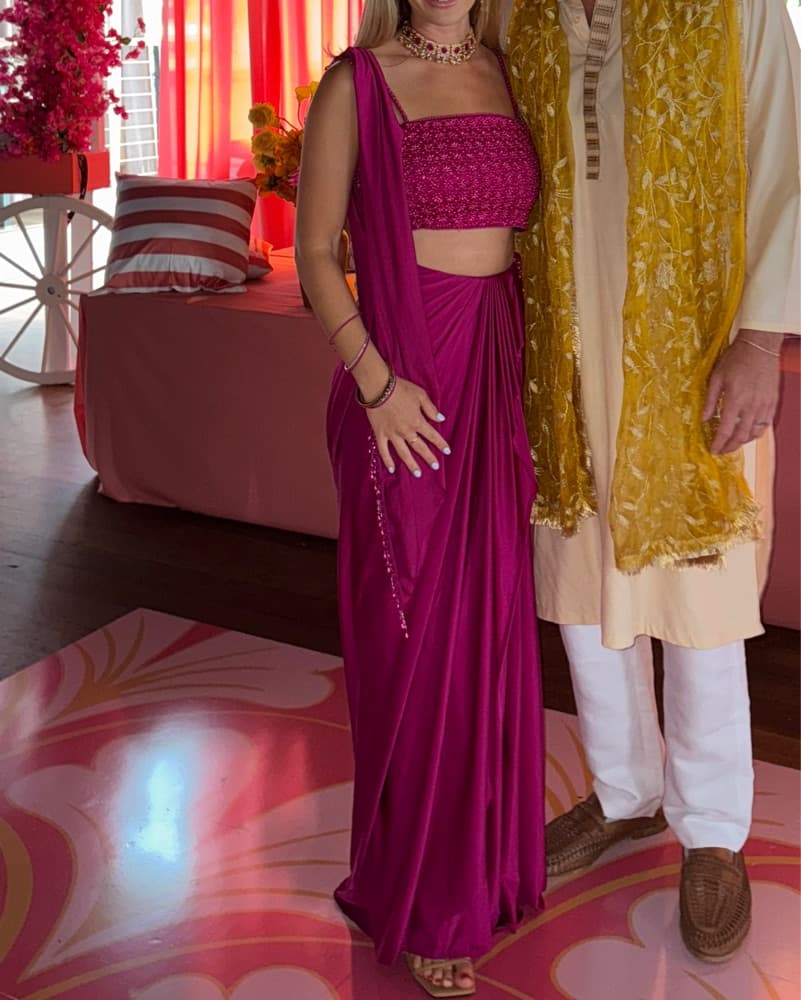 Sani Pearl Beaded Lehenga With Dupatta - Image 5