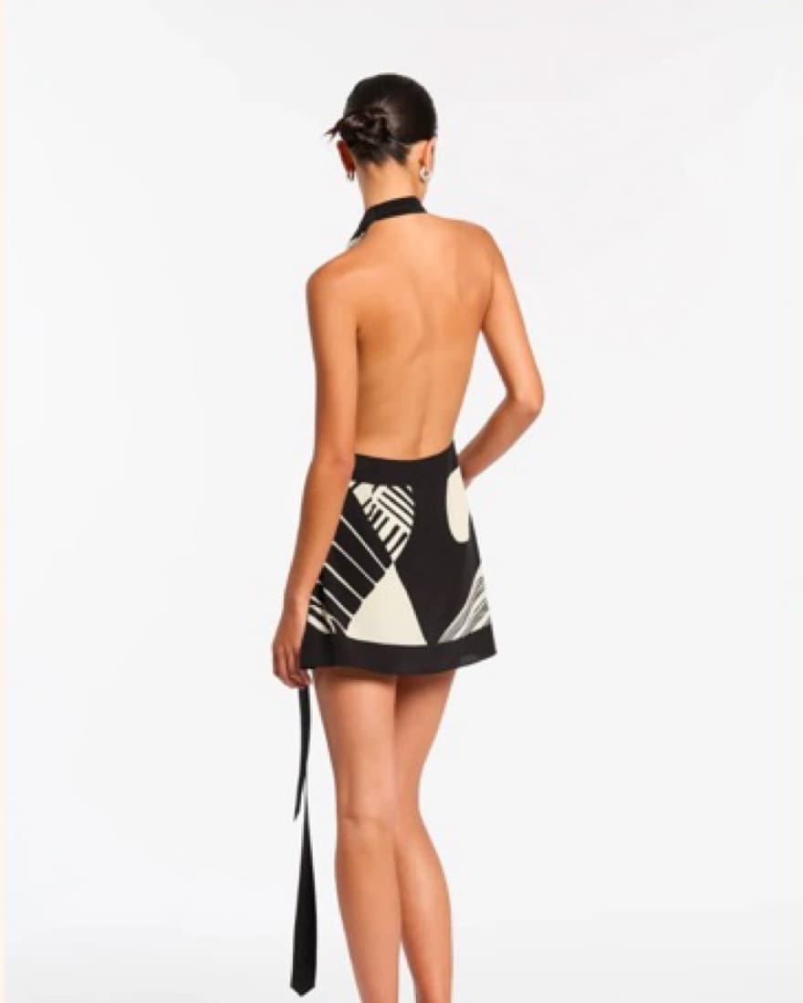 Sir Realisme Wrap Halter Mini Dress - Image 3