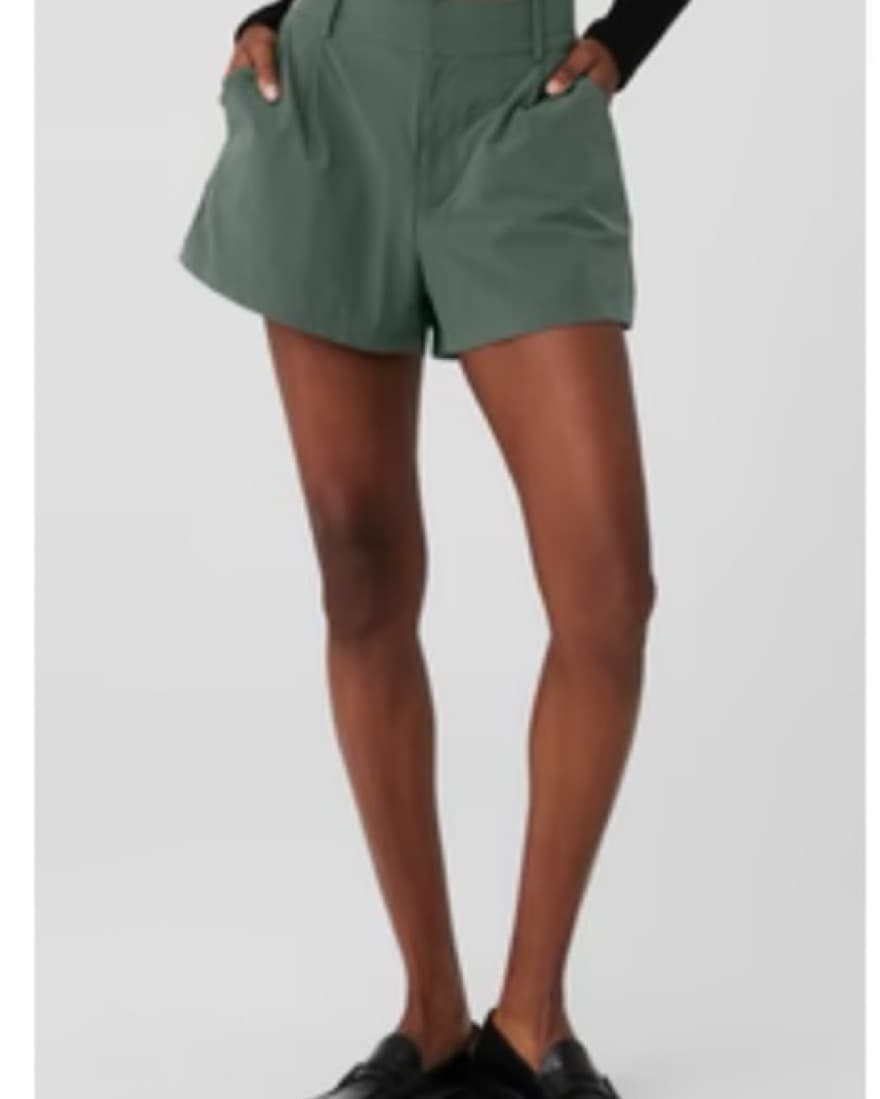 Athletic Green Trouser Shorts - Image 2