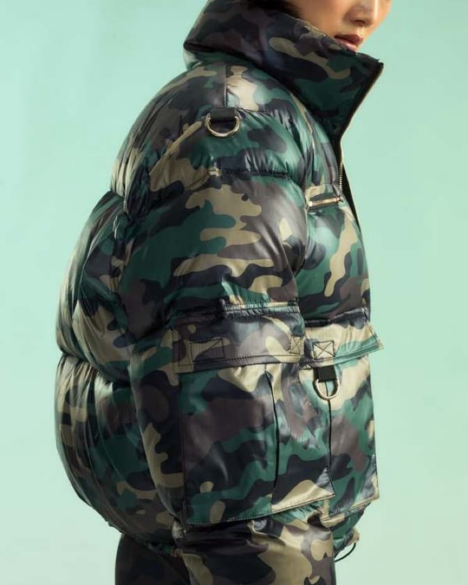 Cynthia Rowley Camo Puffer Jacket - S - Image 4