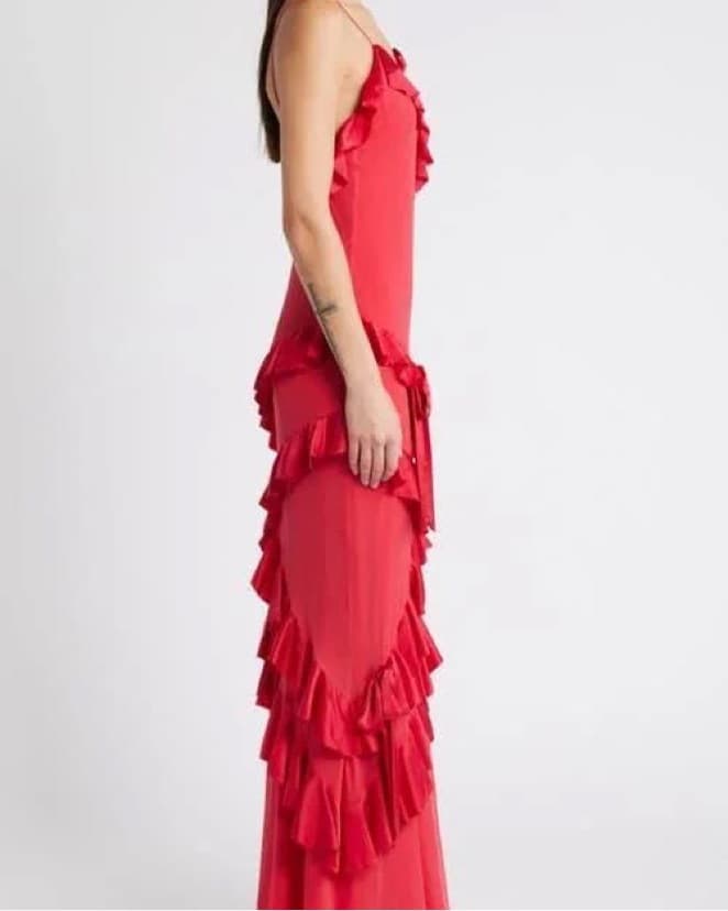 LoveShackFancy Rialto Silk Maxi Dress - Image 4