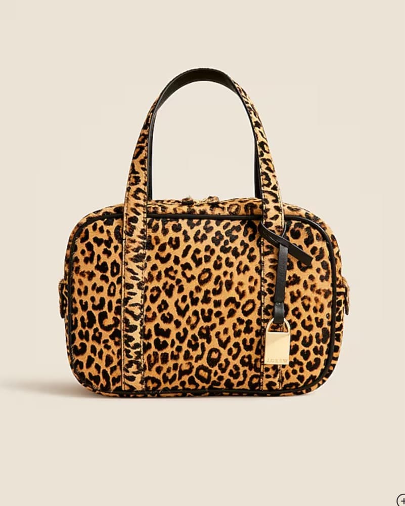J.Crew Leopard Calf Hair Bowler Bag - Image 1