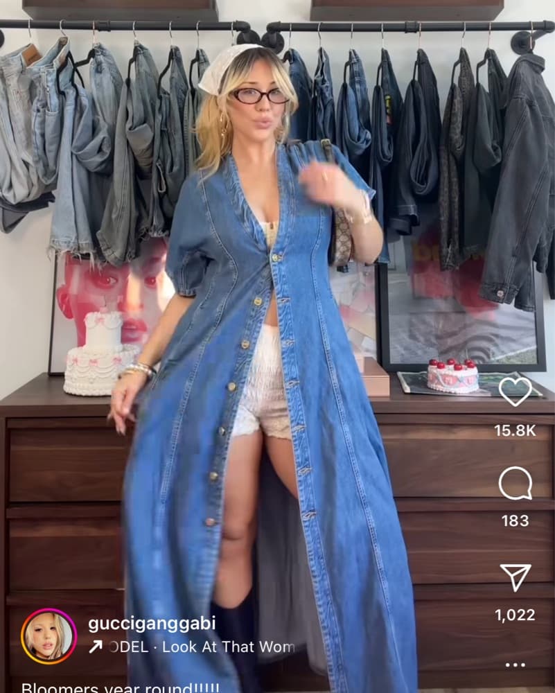 Ganni Future Denim Maxi Dress - Image 1