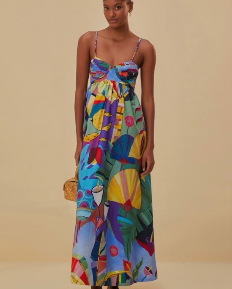 FARM RIO Tropical Scenario Maxi Dress - Image 1