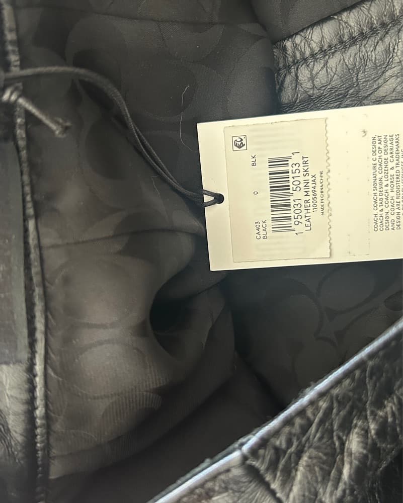 Coach Leather Mini Skirt - Image 3