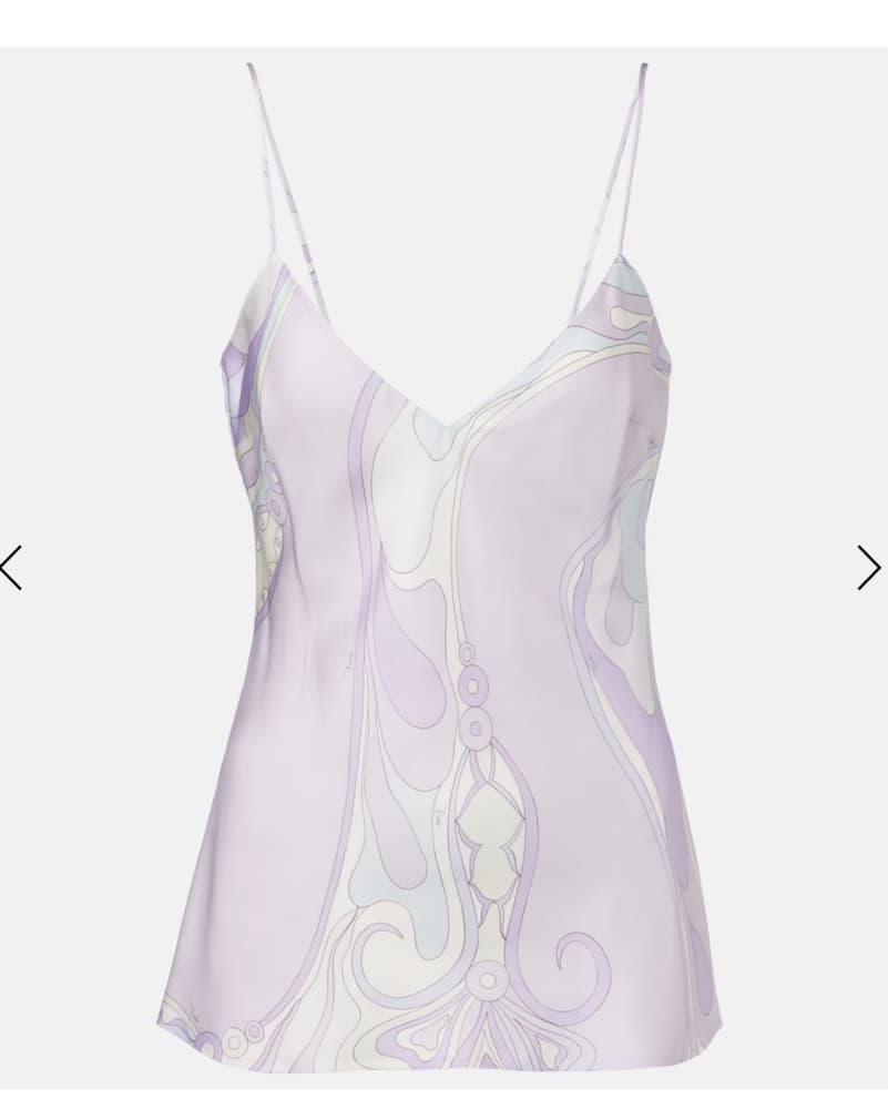 Pucci Orxhider Silk Cami Tank Top set with shorts  - Image 1