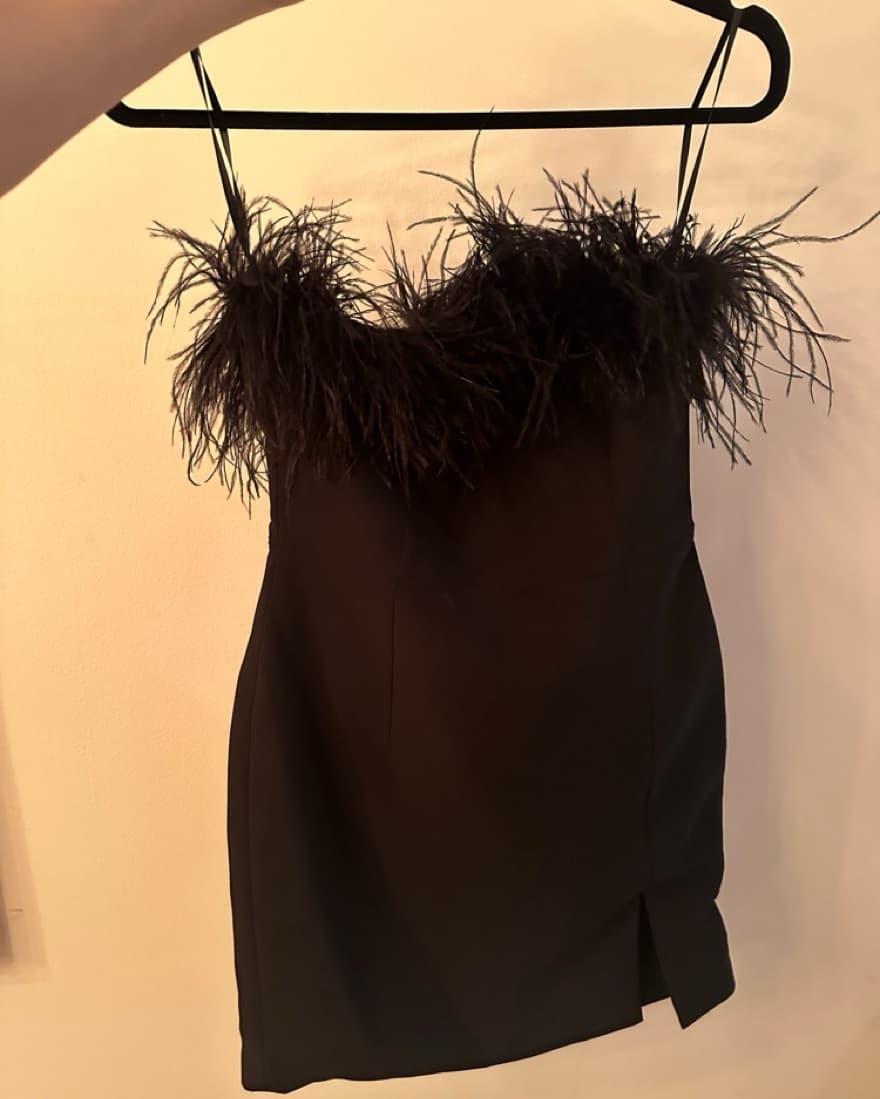 Violet Louise Feather Mini Dress - Image 6