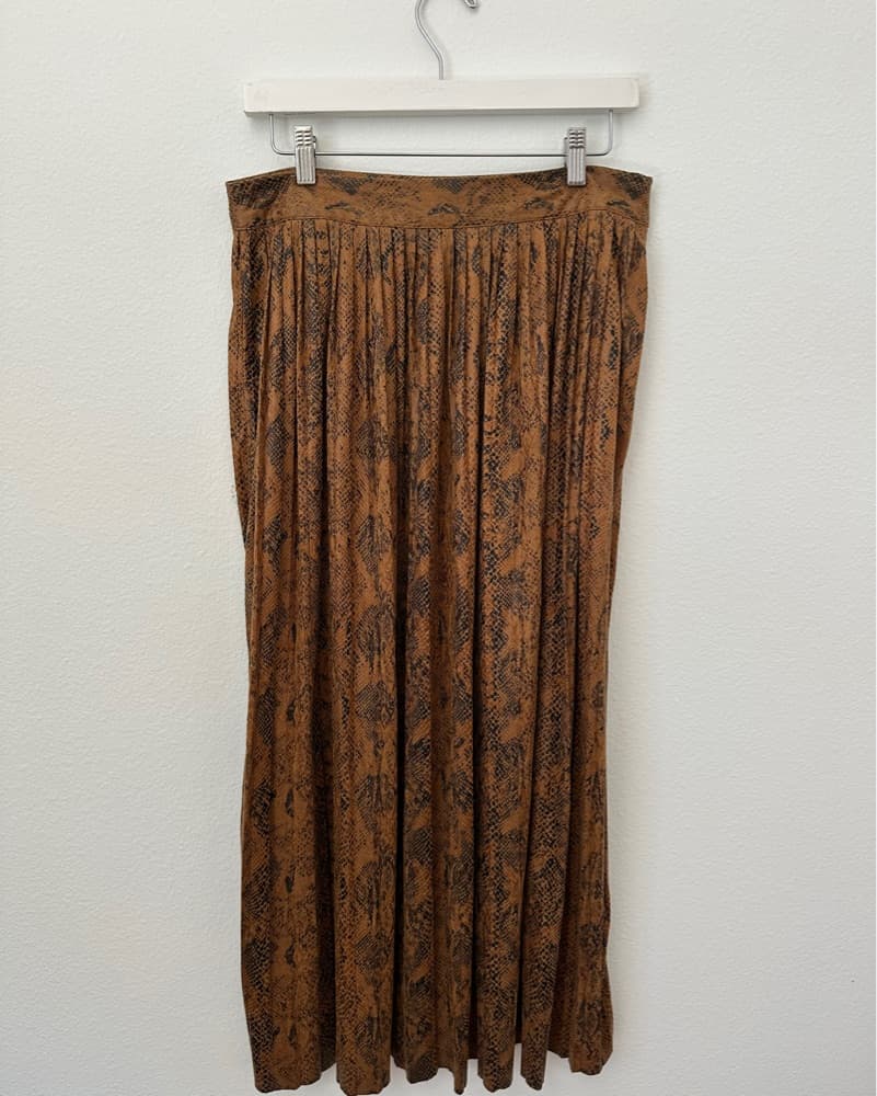 Zara Faux Suede snake print Max skirt - Image 1