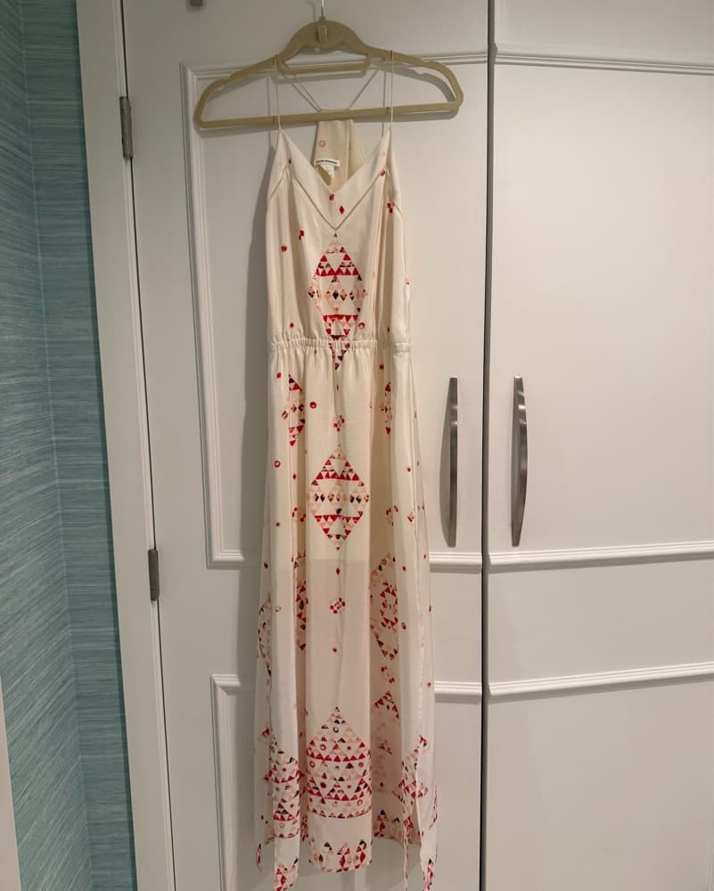 Boho Chic Printed Cream Maxi Dress - Image 1