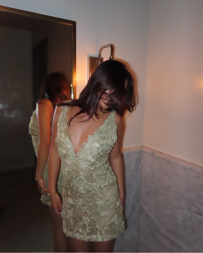 Gold Floral Dress - Image 1